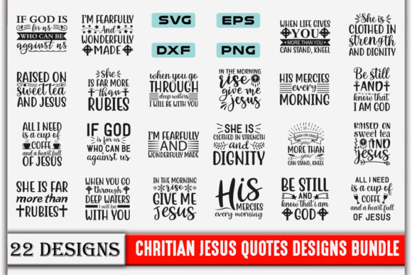 Christian Jesus Quotes Designs Bundle