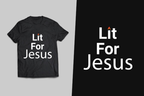 Lit for Jesus Typography T-shirt Design: A Strategic Approach to Faith-Based Branding